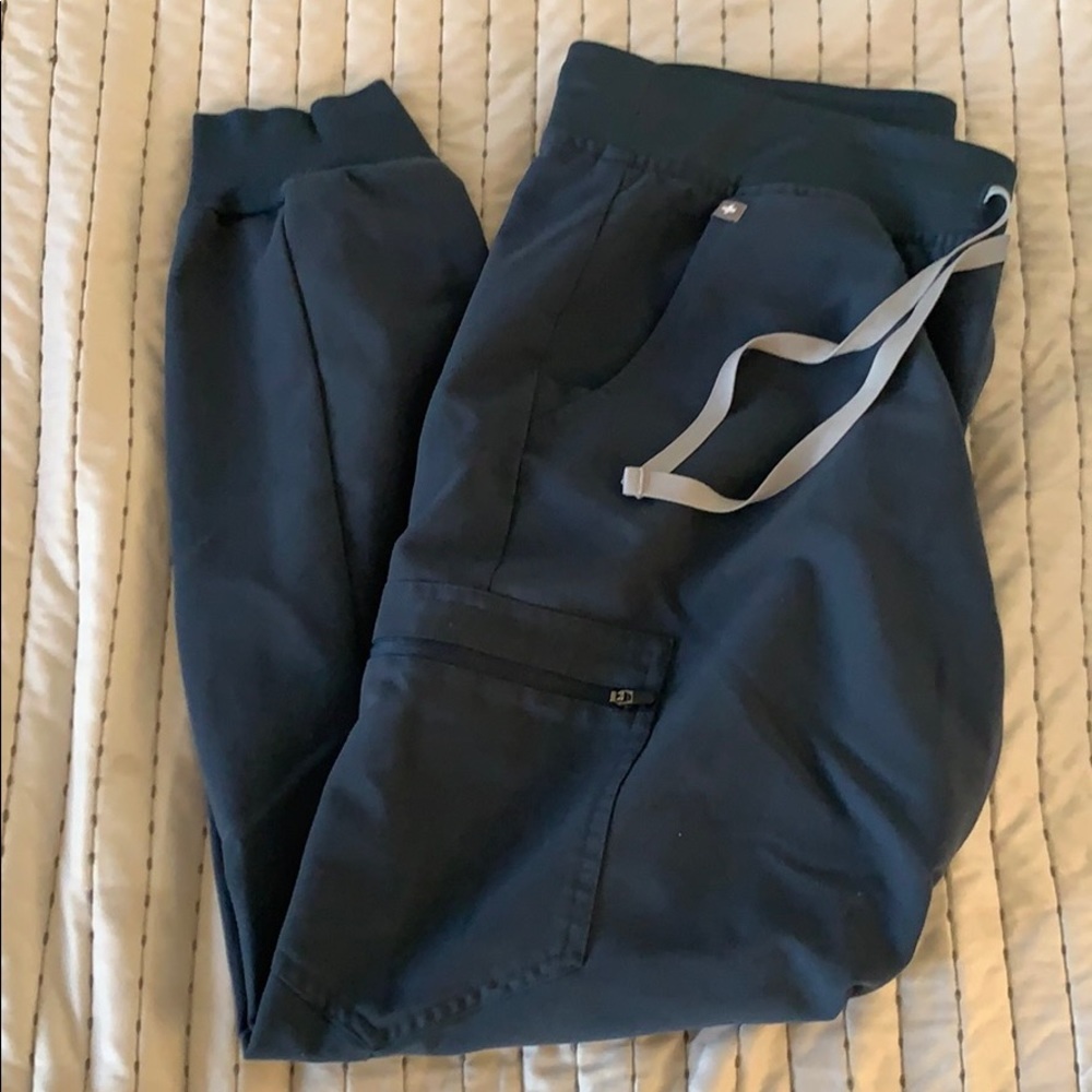 Figs jogger scrub pants midnight blue size large